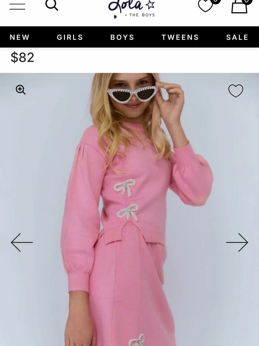 Lola and the Boys Pretty in Pink Bow Set